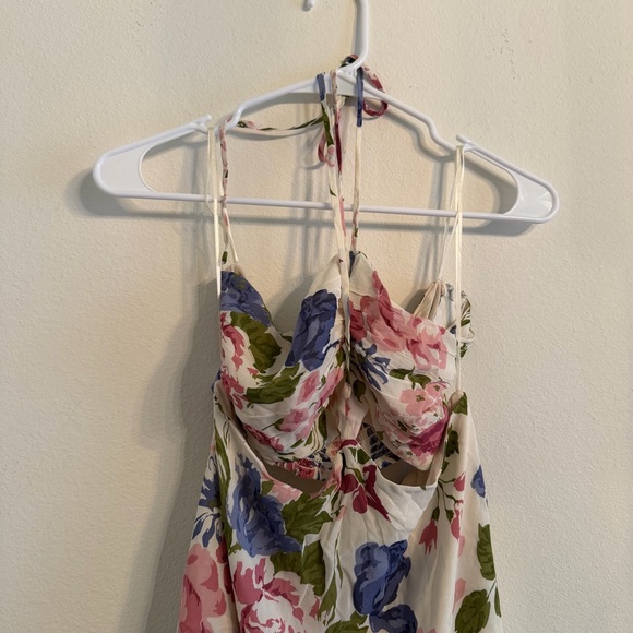 Reformation Riya Halter Midi Dress Donna Floral - Picture 3 of 9